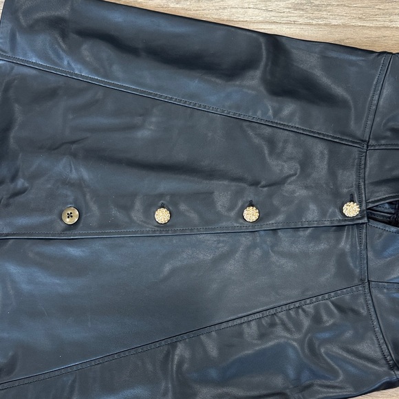 Zara Faux Leather Pinafore Dress Size Small - Picture 2 of 8